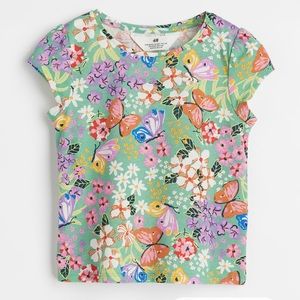 NWT H&M Puff-sleeved Jersey Top